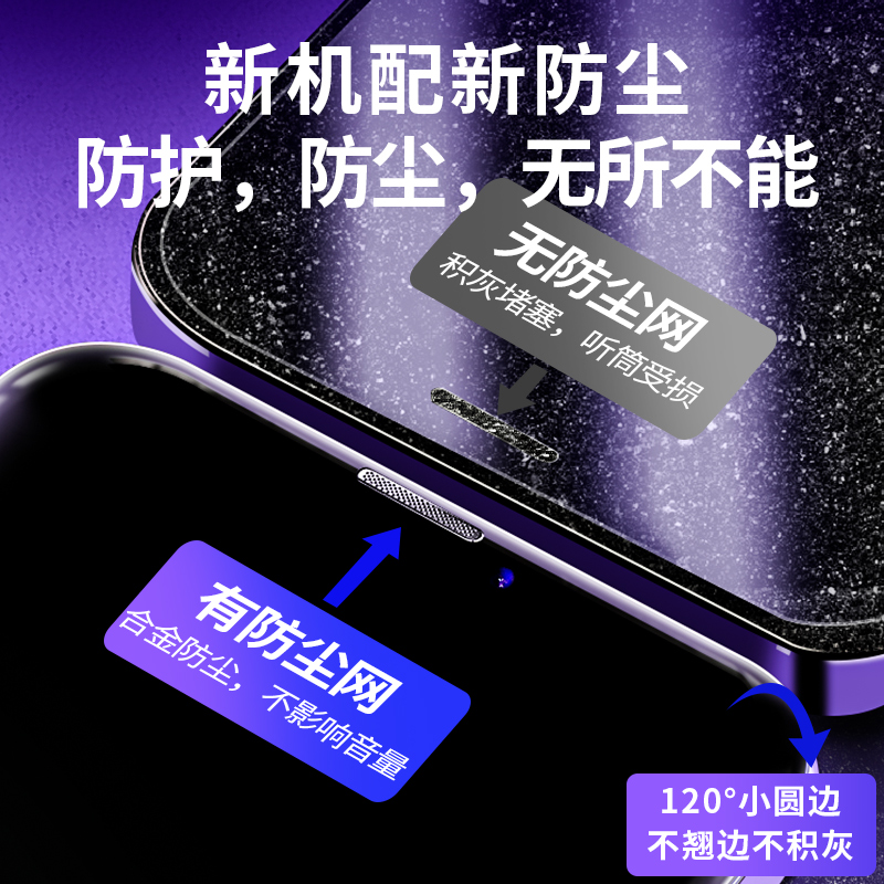 无尘仓适用iphone14钢化膜15pro苹果13手机11promax防窥膜X12pm全屏XS防窥XR新款plus挡窥iphonex防偷窥mini - 图2