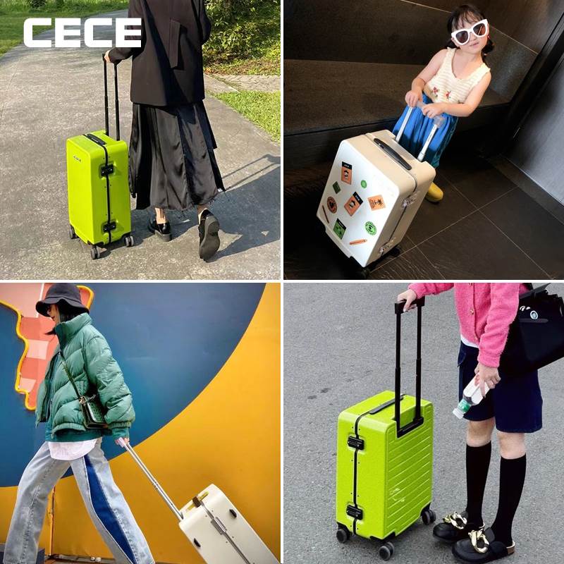 CECE2022新款高档铝框行李箱20寸登机箱女24寸拉杆箱男旅行箱静音 - 图2