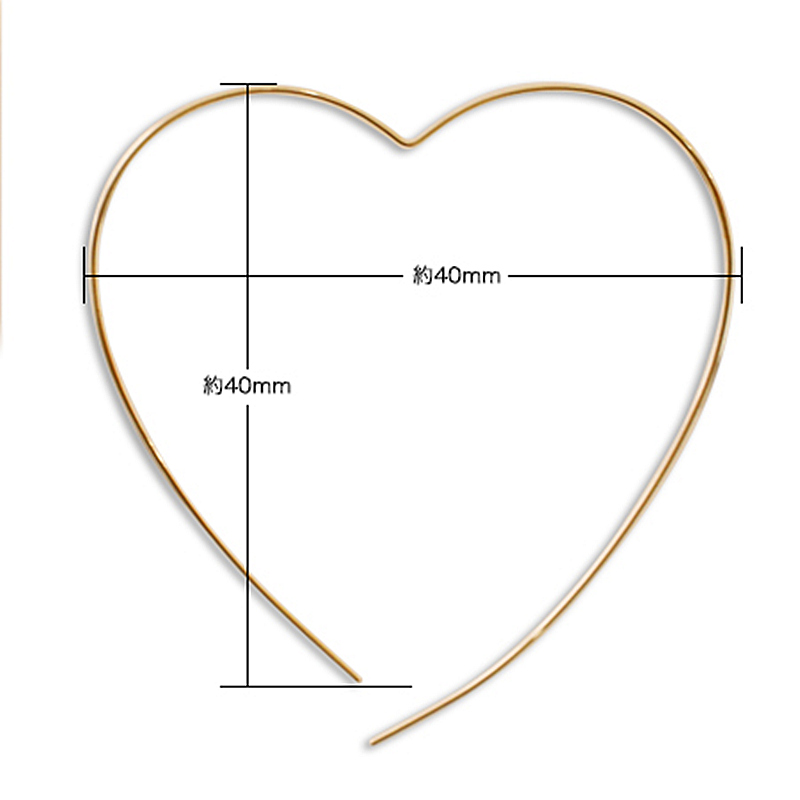 贵和耳饰diy制作日本原装进口镀金材料日韩简约风爱心耳勾耳圈 - 图0