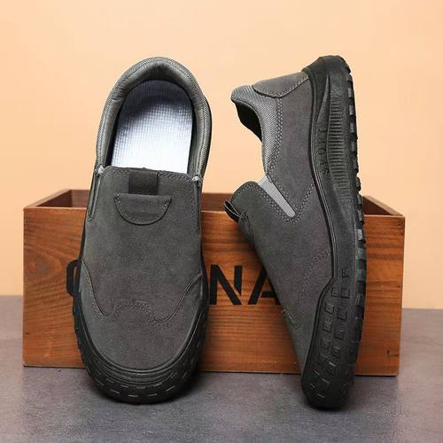 春秋季男鞋2025新款透气防滑防臭耐磨透气休闲百搭男士工作鞋布鞋 - 图3