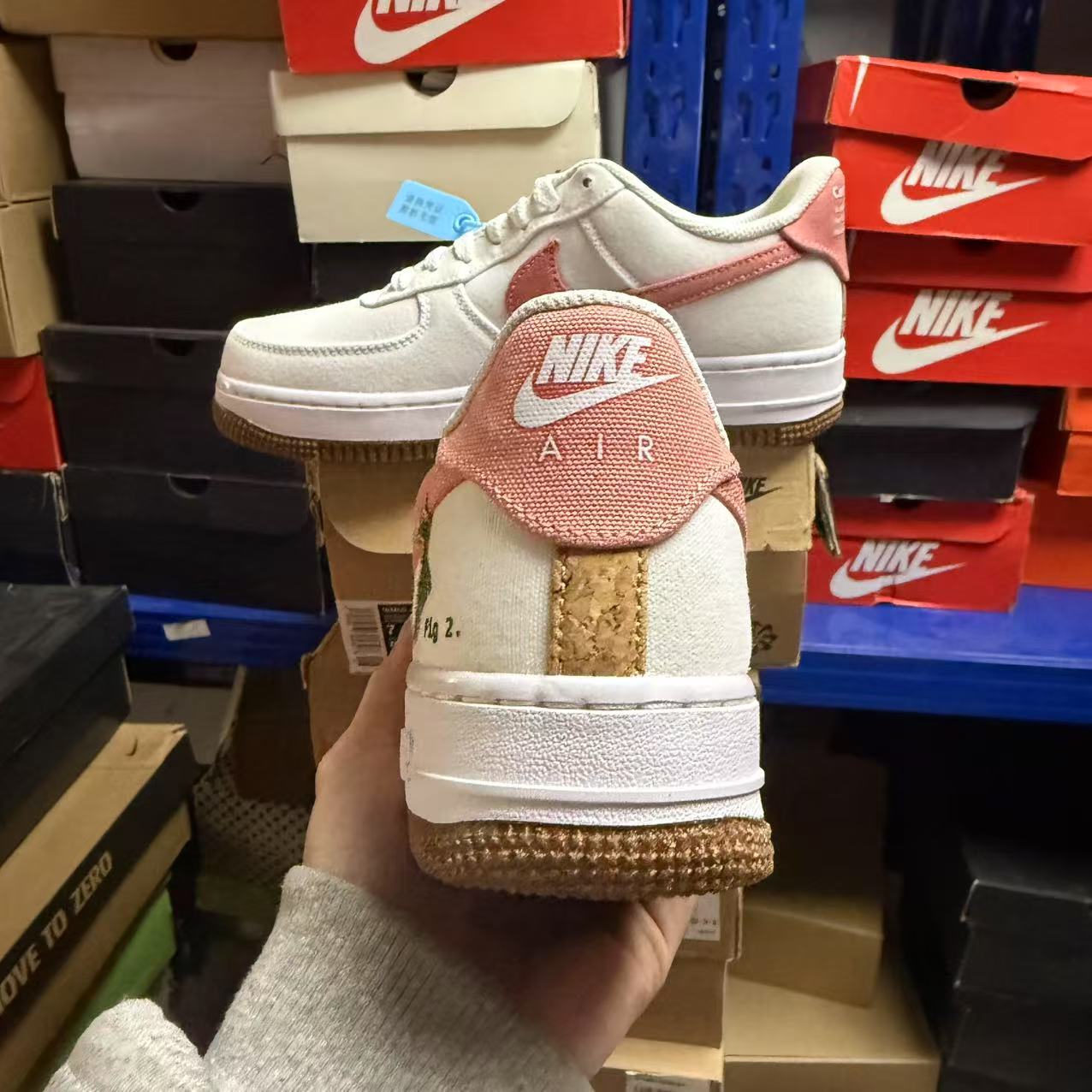 Nike Air Force1 Low Cate 植物刺绣女子休闲板鞋 CZ0269-101 - 图0