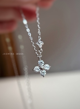 双生四叶草高级感气质S925项链