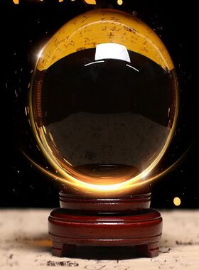 水晶摆件吉祥如意黄绿蓝紫白粉色水晶球家居办公室公司开业礼饰品