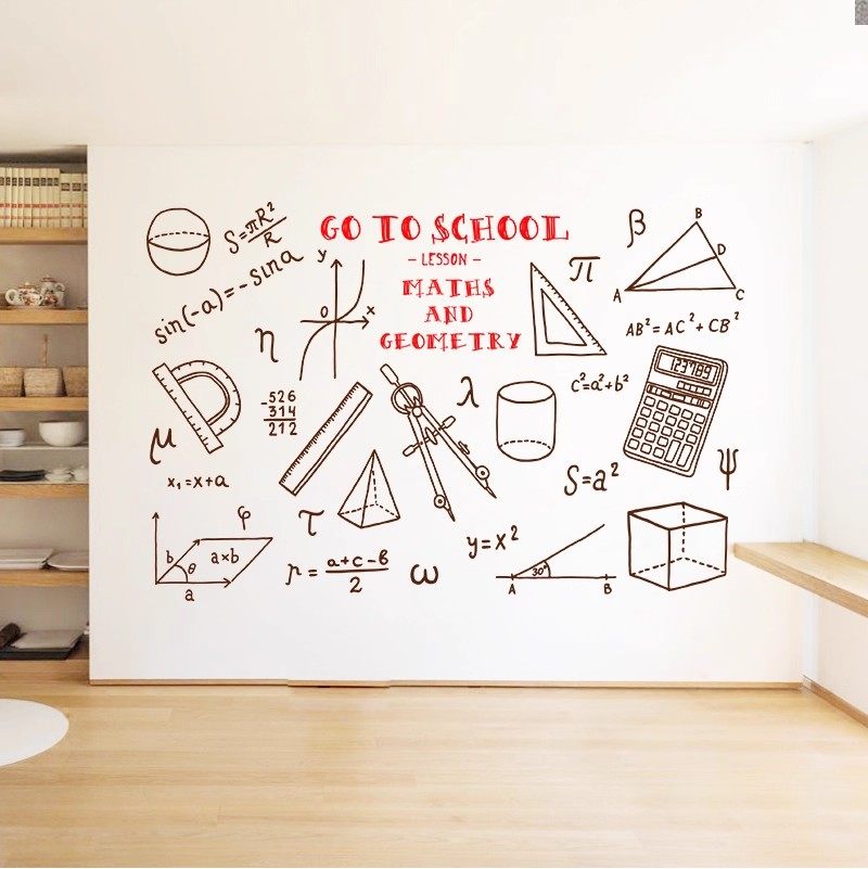 创意数学几何公式励志墙贴教室班级文化墙装饰高中寝室布置贴纸,淘宝优惠券,粉丝福利购,淘宝优惠卷