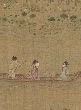 赵伯驹辋川别墅图卷高清学习临摹