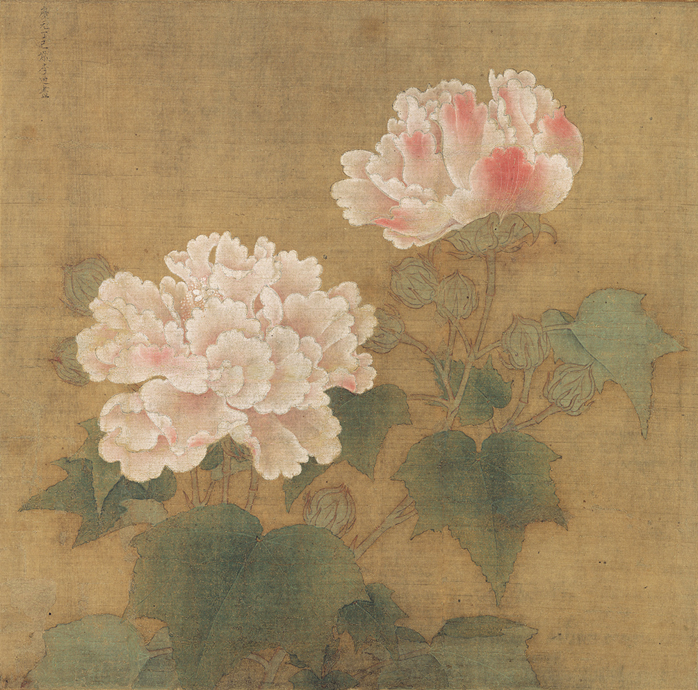 南宋李迪 红白芙蓉图 国画花卉图高清微喷复制玄关客厅装饰画挂画