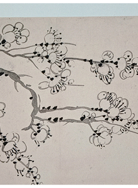 金农梅花图仿古画植物花卉