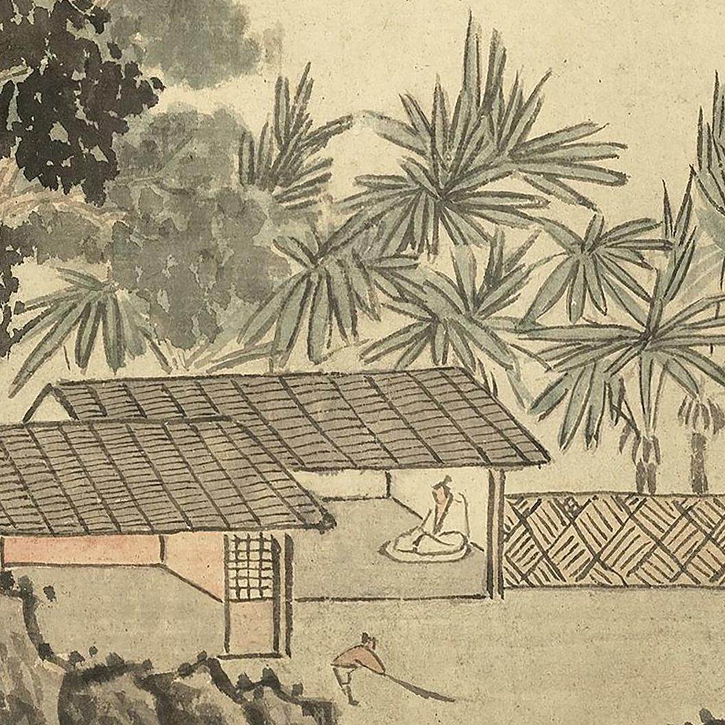 明沈周西山行乐图国画仿古画真迹高清复制品宣纸画心临摹学习范本,淘宝优惠券,粉丝福利购,淘宝优惠卷