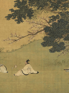 仇英仿古书画装饰画挂轴古代名画