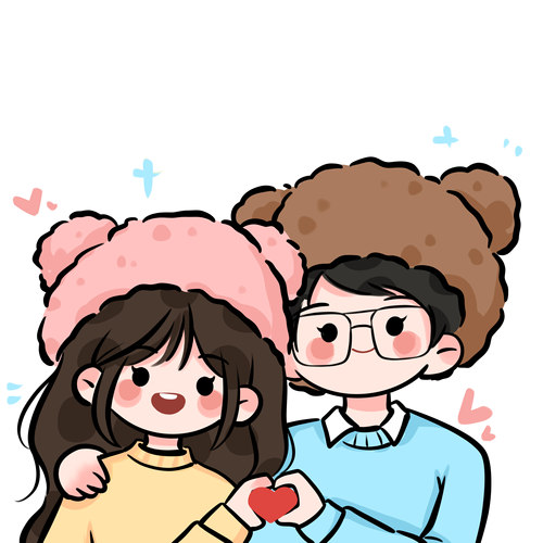 原创Q版情侣卡通手绘头像定制漫画人物绘画真人照片情侣动漫画像 - 图3