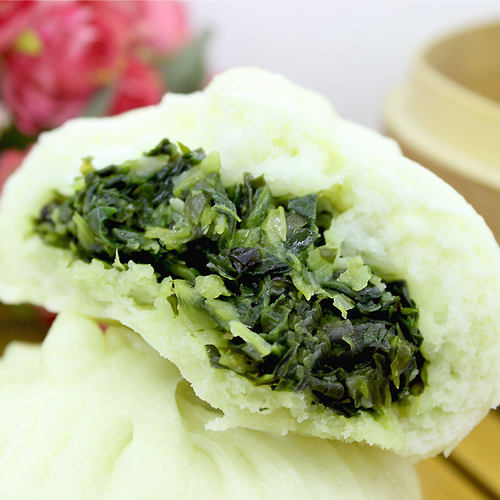 扬州特产五亭速冻纯素青菜香菇包300g/袋素食主义营养早餐包邮 - 图0