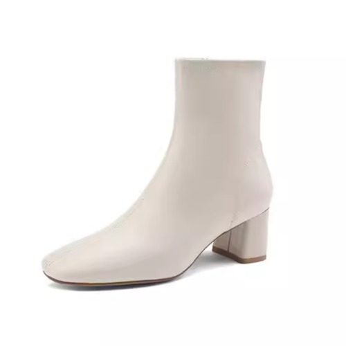 骄阳似我聂曦光赵今麦同款白色靴子侧拉链短靴女鞋粗跟高跟马丁靴,淘宝优惠券,粉丝福利购,淘宝优惠卷