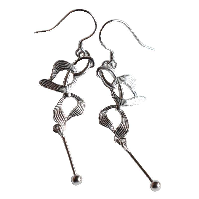 燕子家925银通孔圆珠珠子diy法式复古耳环托拆珠纯银耳饰配件,淘宝优惠券,粉丝福利购,淘宝优惠卷