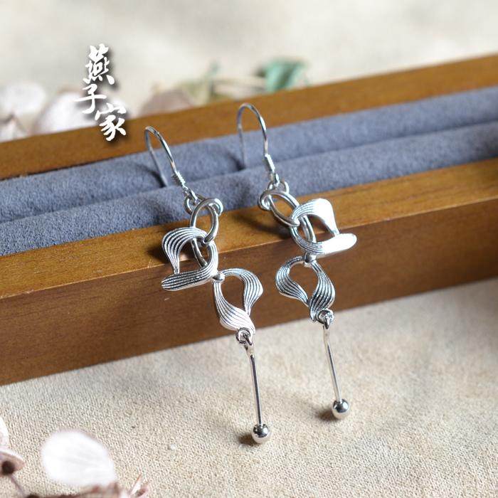 燕子家925银通孔圆珠珠子diy法式复古耳环托拆珠纯银耳饰配件,淘宝优惠券,粉丝福利购,淘宝优惠卷