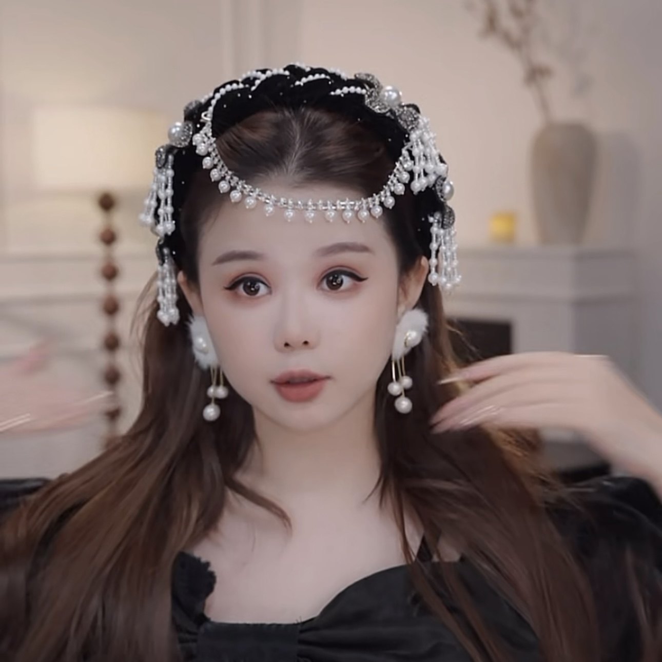 一帘幽梦宽边发箍手工编织民族风发饰花朵可拆卸流苏珠珠法式头饰,淘宝优惠券,粉丝福利购,淘宝优惠卷