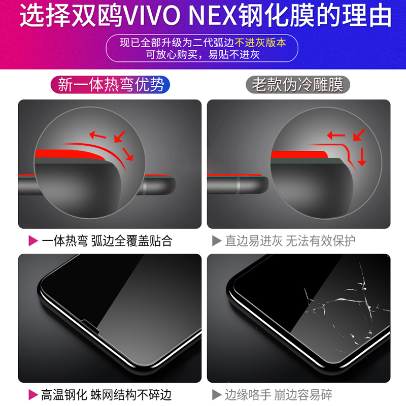 适用vivonex钢化膜nex旗舰版nexa双屏版vivo防窥膜vivonexa手机vivinex贴膜vovinex双面屏a防窥5g防摔vovonex