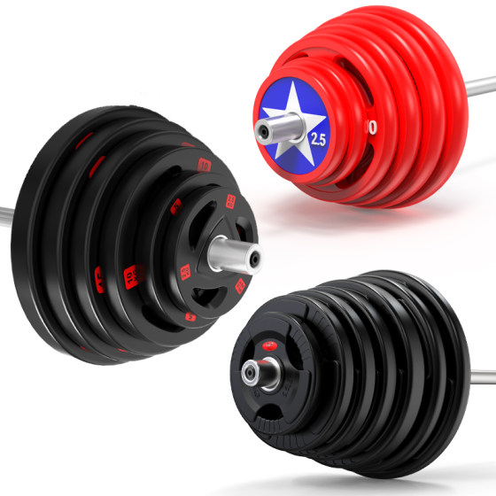 5cm rubber-coated three-hole iron sheet commercial US team weightlifting rack
