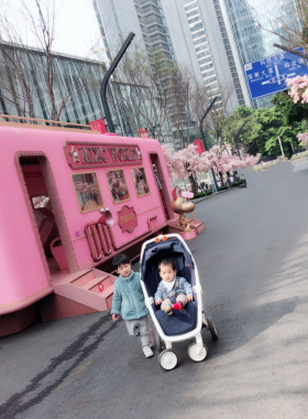 定制复古有轨电车模型圣诞节景区