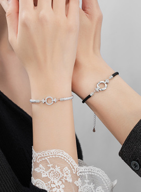 LJTY【环心结】通体纯银不掉色！2026情侣手链男女一对高级感礼物