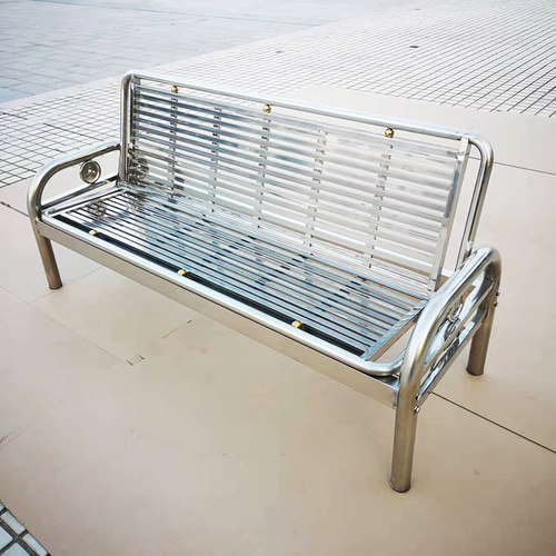 折叠推拉全不锈钢沙发床现代简约单双三人位办公室午休两用沙发椅 - 图2