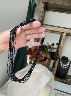 黑色项链女法式轻奢小众锁骨链新款气质颈链