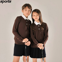 Korea GENTLEGREEN Childrens Golf Apparel wearing a 23-year spring-autumn POLO shirt male and female child sex