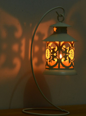 镂空黑白路灯田园风玻璃婚庆烛台