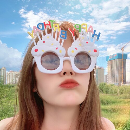 小红书同款生日快乐蛋糕装饰生日搞怪眼镜生日派对自拍拍照道具 - 图3