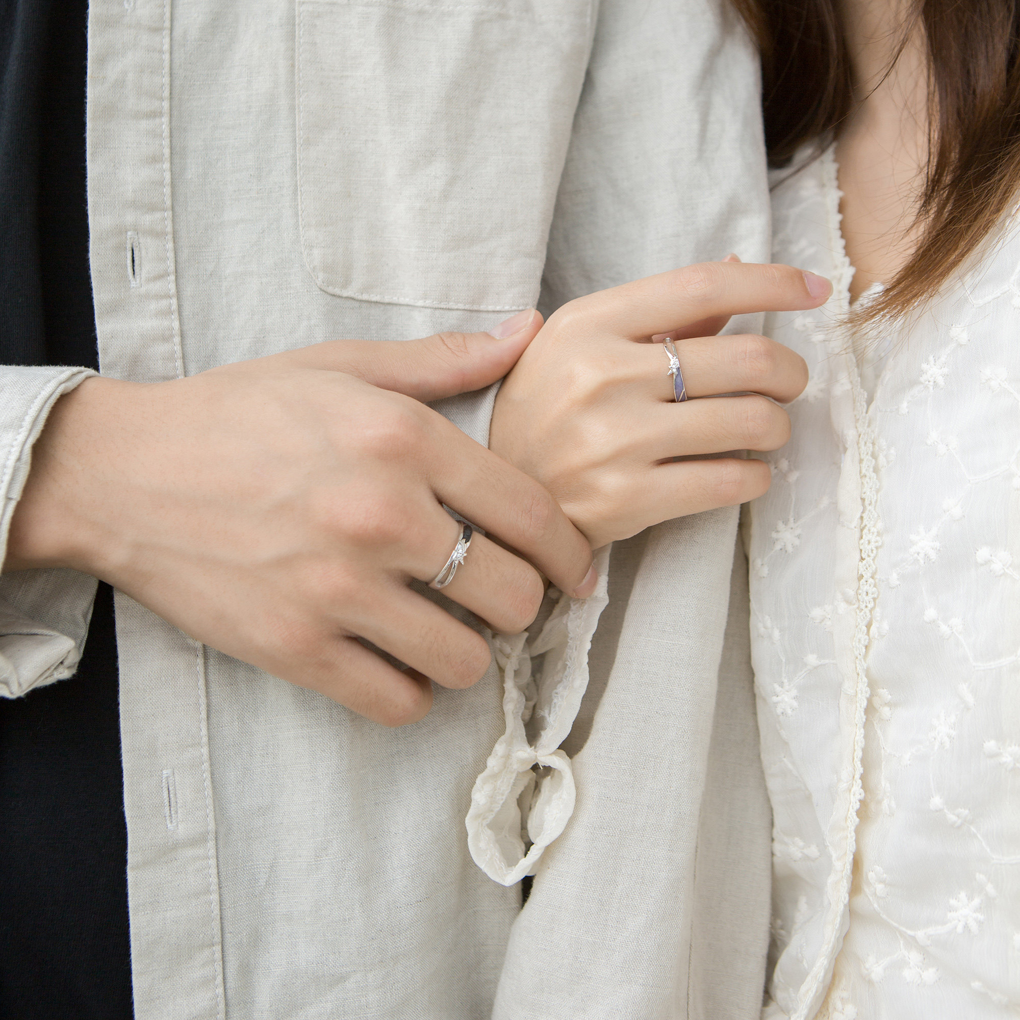 原创一对纯银独角兽情侣款情侣戒指 nocayey诺卡伊戒指/指环