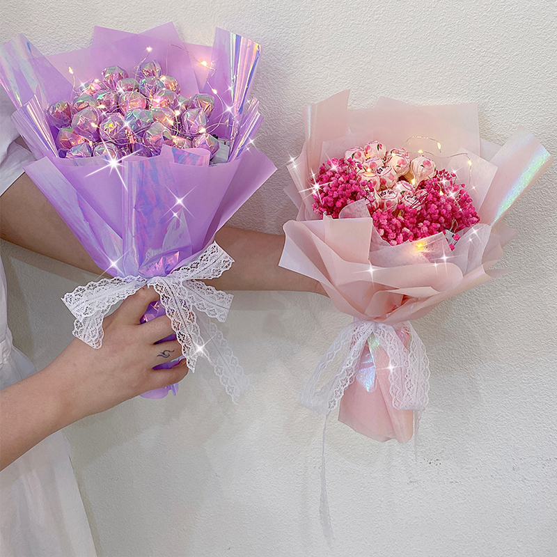 棒棒糖糖果花束成品生日礼物送女生零食花闺蜜实用创意七夕情人节