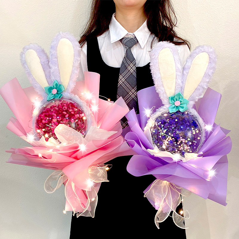 工厂星黛露满天星干花永生花束生日礼物送女生朋友闺蜜情人节米奇