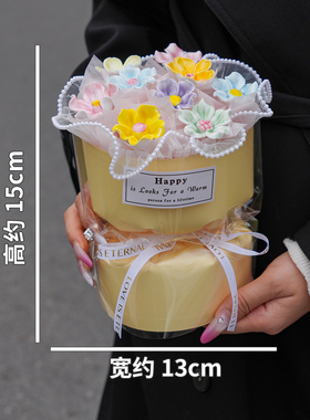 景德镇陶瓷花束高级仿真花礼盒成品送女朋友闺蜜儿童实用生日礼物