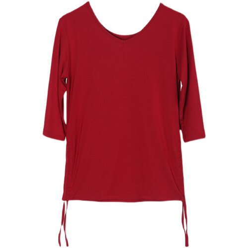 现代舞舞蹈练功服女莫代尔广场舞服装上衣双侧抽绳宽松跳舞服成人 - 图3