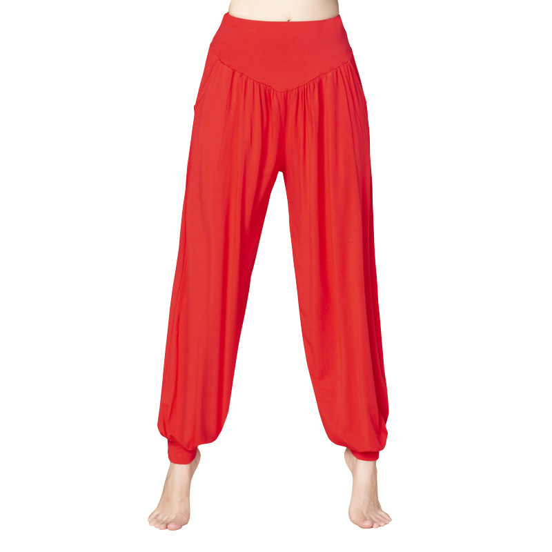 舞蹈裤女莫代尔宽松现代舞阔腿裤古典民族服装练功服口袋灯笼裤子,淘宝优惠券,粉丝福利购,淘宝优惠卷