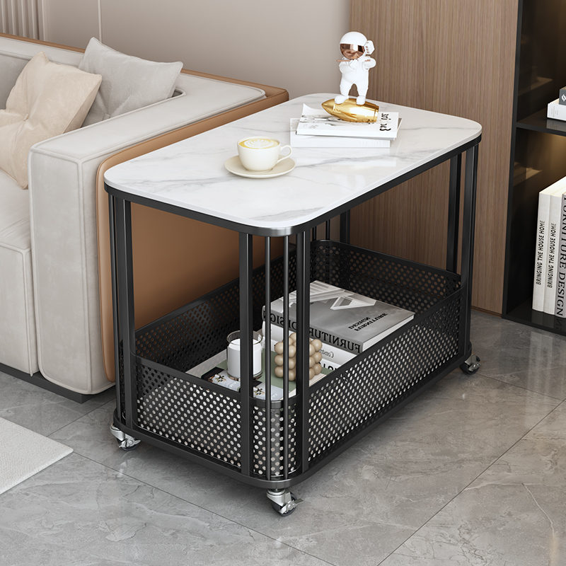 沙发边桌边柜茶水柜客厅置物架卧室轻奢餐边床头可移动边几小推车 - 图0