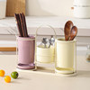 Nordic ceramic chopstick tube chopstick basket household kitchen tableware knife fork spoon chopstick storage jar chopstick cage rack porous drain