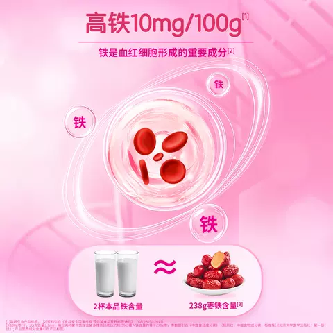 【杨紫代言】蒙牛悠瑞金装多维高钙高铁奶粉900g营养早餐0蔗糖 图片 3