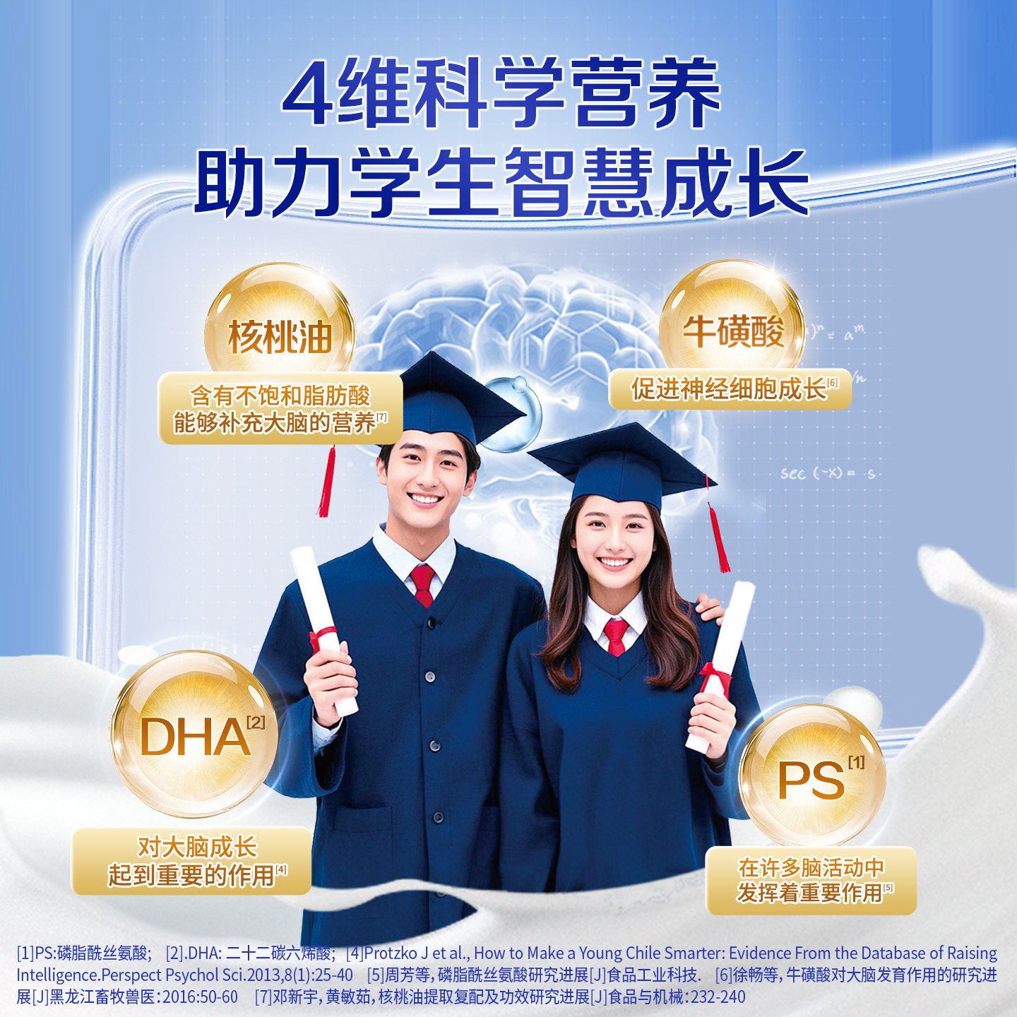 蒙牛学生奶粉800g高钙高锌青少年中大学生营养牛奶粉冲饮早餐食品