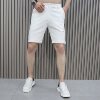 New summer style men's white stretch trendy youth trousers