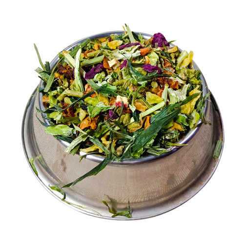 天然综合什锦果蔬菜干龙猫兔子荷兰猪豚鼠磨牙零食花草粮食1000克 - 图3