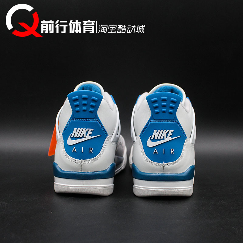 AIR JORDAN 4 Military Blue白蓝AJ4中帮复古篮球鞋FV5029 HF4281-图2