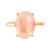 Feng Chuan Hua Xin Natural Hibiscus Stone Silver Ring