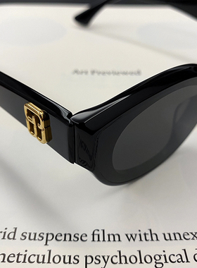 钟楚曦明星网红同款复古猫眼墨镜