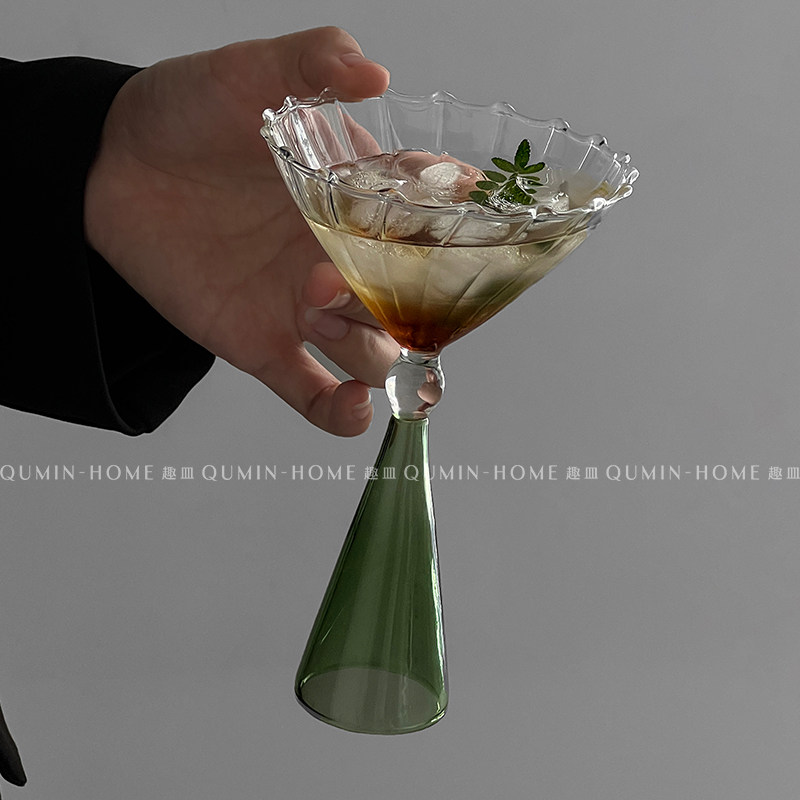 创意甜品玻璃杯饮料杯贝壳纹杯小众高脚布丁冰淇淋雪糕杯鸡尾酒杯,淘宝优惠券,粉丝福利购,淘宝优惠卷