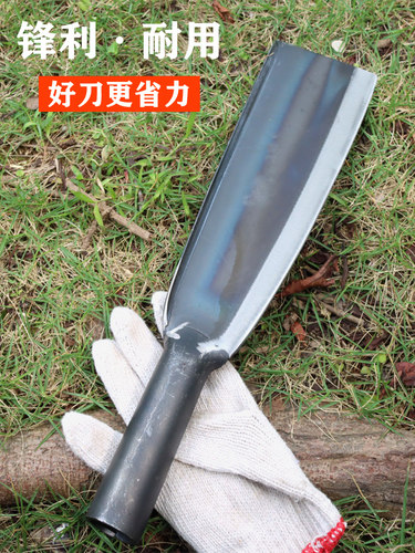砍柴刀一体锻打砍树刀户外园林神器砍竹刀破蔑刀探险开路刀劈柴刀 - 图2