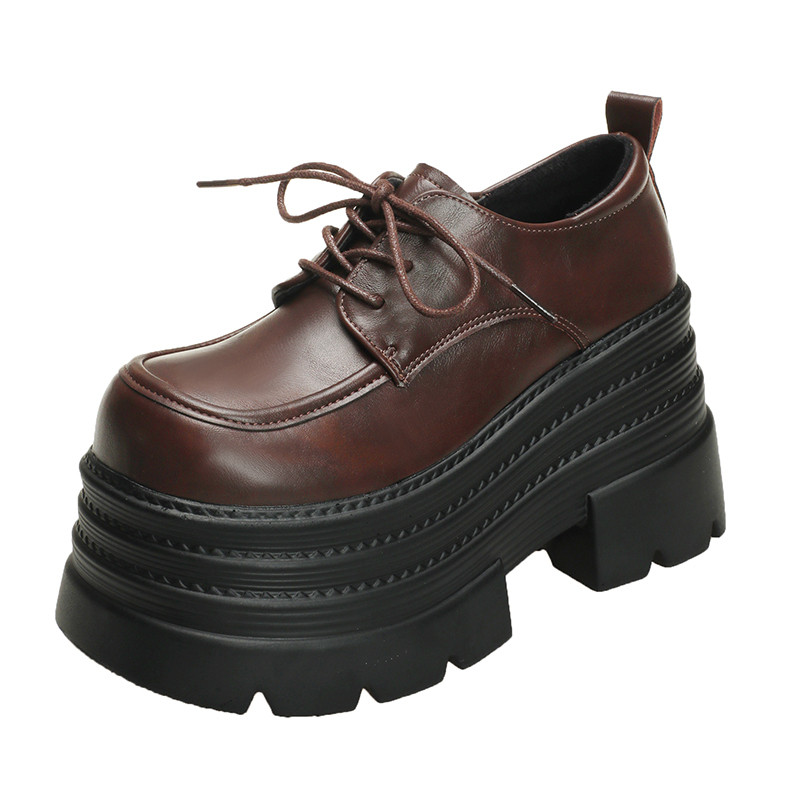 加绒小皮鞋女秋冬2024新款松糕厚底乐福鞋小个子10cm增高跟女单鞋,淘宝优惠券,粉丝福利购,淘宝优惠卷