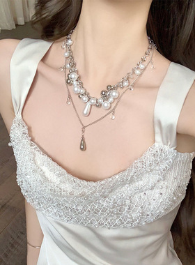 缪斯多层珍珠choker项链高级感