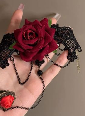 朋克风蕾丝手腕复古手链