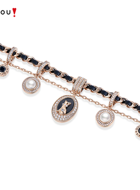 AJIDOU阿吉豆手饰女款猫与大象系列手链手串