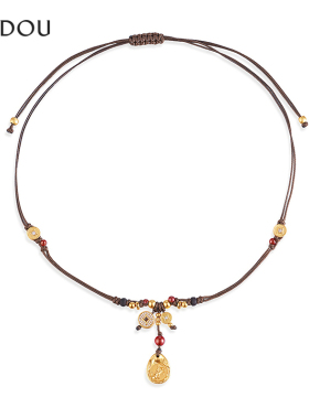 AJIDOU阿吉豆玄马迎福系列钱币吊坠项链